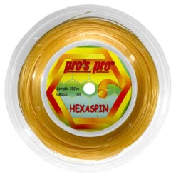 Pro's Pro Hexaspin 16L 1.25mm 200M Reel -Tennis Promotion Shop pros pro hexaspin 16l 1 25mm 200m reel gold 46635 84425.1698770184