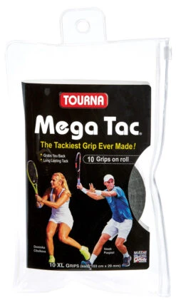 Tourna Mega Tac XL Overgrip 10 Pack -Tennis Promotion Shop tourna mega tac xl overgrip 10 pack black 65387 62315.1698772007