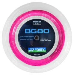 Yonex BG80 0.68mm Badminton 200M Reel -Tennis Promotion Shop yonex bg80 0 68mm badminton 200m reel pink 07582.1710948824